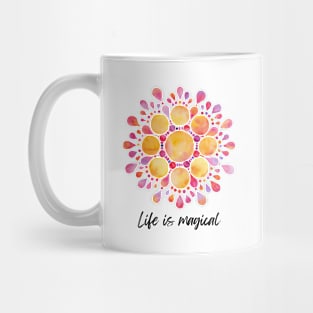 Life is magical mandala design Mug